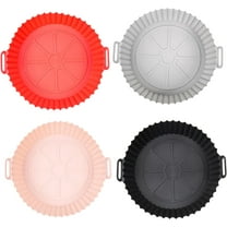 4pcs Silicone Air Fryer Liners, Reusable Silicone Bowl Basket Fit for 3.6 to 6.8 QT Air Fryer, Replacement Air Fryer Accessories