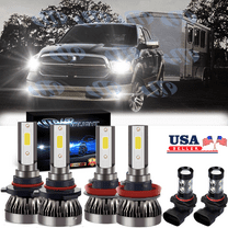 AlexTong RAM 1500 2500 Combo 9005/H11/9145 6000K LED Automotive Bulb fits Car SUV 6 Pack