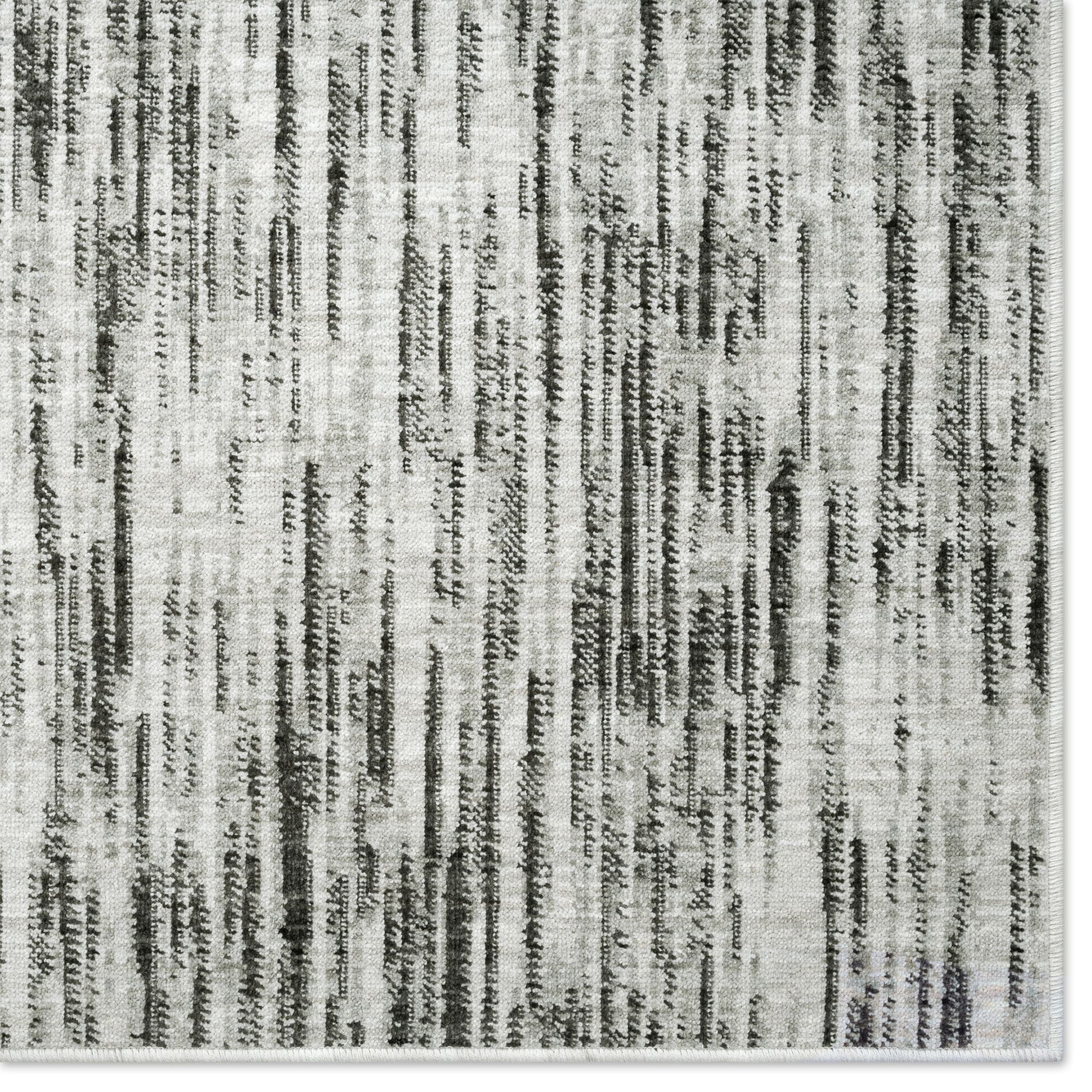 Brookstone Nature Dawn Modern Space Dyed Indoor/Outdoor High Performance Sustainable Area Rug, Ivory/Grey, 5'2"x7'2"