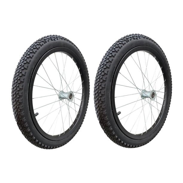 2 ruedas de 20'' para remolque de bicicleta, neumáticos de goma resistentes para ciclismo y deportes, fácil instalación, componente de