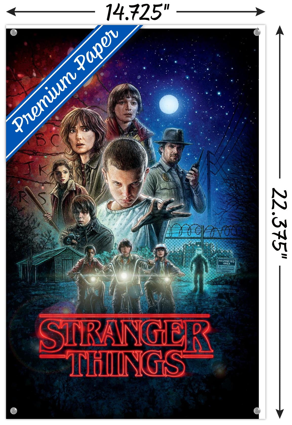 STRANGER THINGS ポスター Netflix Stranger Things - One Sheet Wall Poster with Push Pins