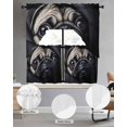 thumbnail image 3 of Cute Dog Kitchen Curtains Sets 36 Inch Length with Valance, Black Pet Retro Picture Swag Valances and Tiers Curtain Set Drapes Swag Curtains for Living Room, Bathroom, Bedroom, Cafe, 3 of 6