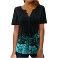 thumbnail image 1 of Pompotops T-shirt Mode Décontracté Imprimé Col Rond Manches Courtes Ample Blouse Pull Liquidation, 1 of 5