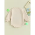 thumbnail image 4 of Jxzom Newborn Baby Boy Girl St. Patrick's Day Outfit 0 3 6 12 18 Months Lucky Clover Sweatshirt Romper Onesie Oversized Bodysuit, 4 of 8