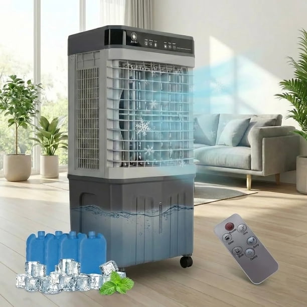 ENFRIADOR DE AIRE 32LITROS 120W CON CONTROL, PANTALLA LED Y 3 VELOCIDADES AJUSTABLES