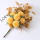 thumbnail image 2 of Ramo de flores artificiales, adorno de seda, ramo de novia DIY, realista Amarillo, 2 of 7