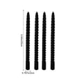 thumbnail image 3 of Spiral Taper Candles for Halloween and Holiday Home Decoration, Dripless Twisted Candlesticks for Dinner Party Black, 3 of 6