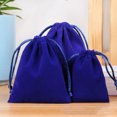 thumbnail image 3 of 10/50 Uds. Bolsas de terciopelo con cordón y bolsas pequeñas, bolsas para paquetes de joyería, bolsas de regalo para embalaje de boda y Navidad, 7x9, 8x10, 9x12cm, 3 of 5