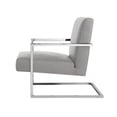 thumbnail image 4 of Posh Living Xzavier Faux Leather Accent Chair in Light Gray/Chrome, 4 of 8