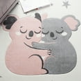 thumbnail image 6 of SAFAVIEH Carousel Kids Hugging Koalas Area Rug, Ivory/Pink, 5'3" x 7'6", 6 of 11