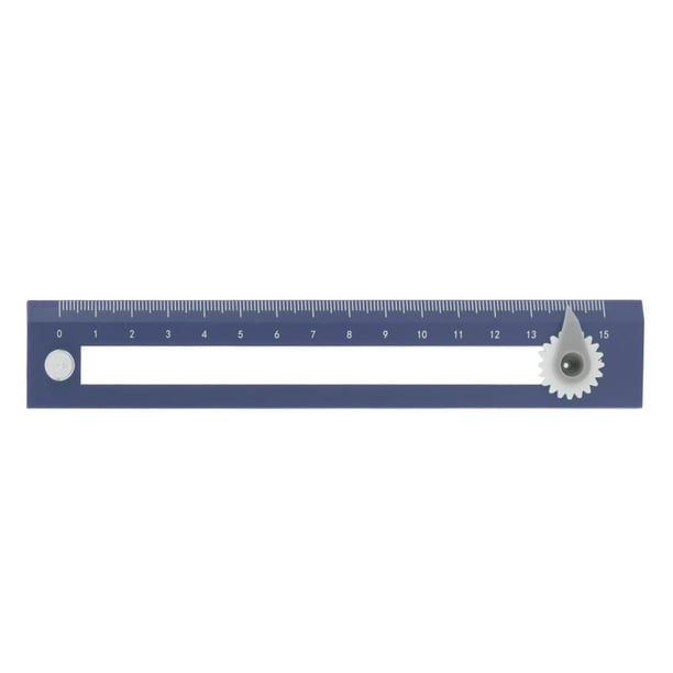 Regla de compás dos en uno de alta precisión para estudiantes, compás de dibujo, regla de borde recto, herramienta de aprendizaje, azul