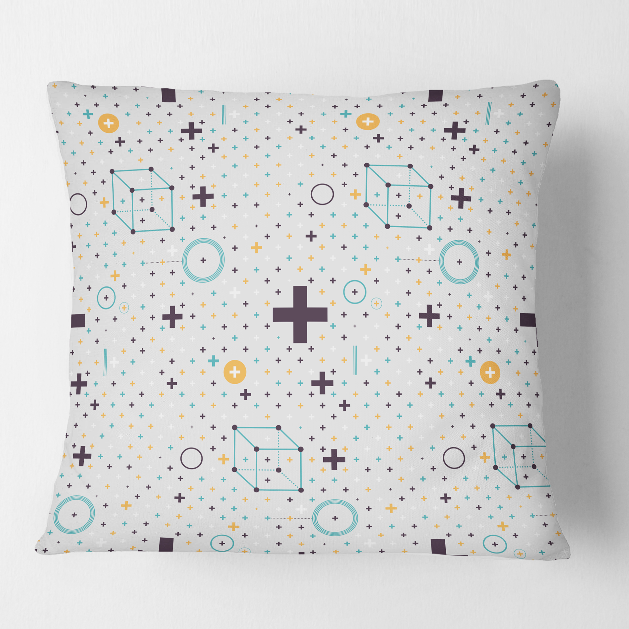 Designart Minimalistic Geometric Elements' Mid-Century Modern Throw Pillow - 18x18