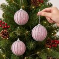 thumbnail image 4 of 1PC Christmas Ball, 2.76 in Sequin Pearl Christmas Ball Ornaments, Christmas Tree Decorations, Christmas Indoor Outdoor Decorations, Hanging Baubles for Xmas Tree, Wreath & Holiday (Pink), 4 of 6