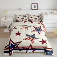 thumbnail image 3 of Feelyou Stripes Stars Flag Bedding Comforter Set, Fourth of July Twin Comforter Sets, Teens Kids Boys Girls Reversible Bedding Set, Ultra Soft Bedroom Decor, 2-Piece, 3 of 9