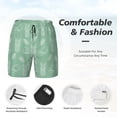 thumbnail image 3 of Yiaed Tropical Pineapple Print Mens Swim Trunks Bathing Suit Compression Liner Beach Swim Shorts Swimwear Quick Dry Zipper Pocket No-Chafing Board Short-3X-Large, 3 of 6