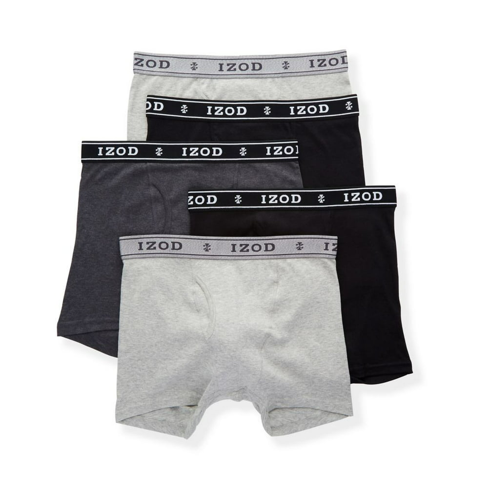 IZOD - Men's Izod 201PB13 Cotton Boxer Briefs - 5 Pack - Walmart.com ...