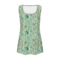 thumbnail image 6 of Goodeals Women's Tank Tops Pleated Floral Printed Tunic Shirts Sleeveless Crewneck Blouses 2025 Summer Dressy Casual Loose Spring T Shirts(Multicolor,XXXL), 6 of 6
