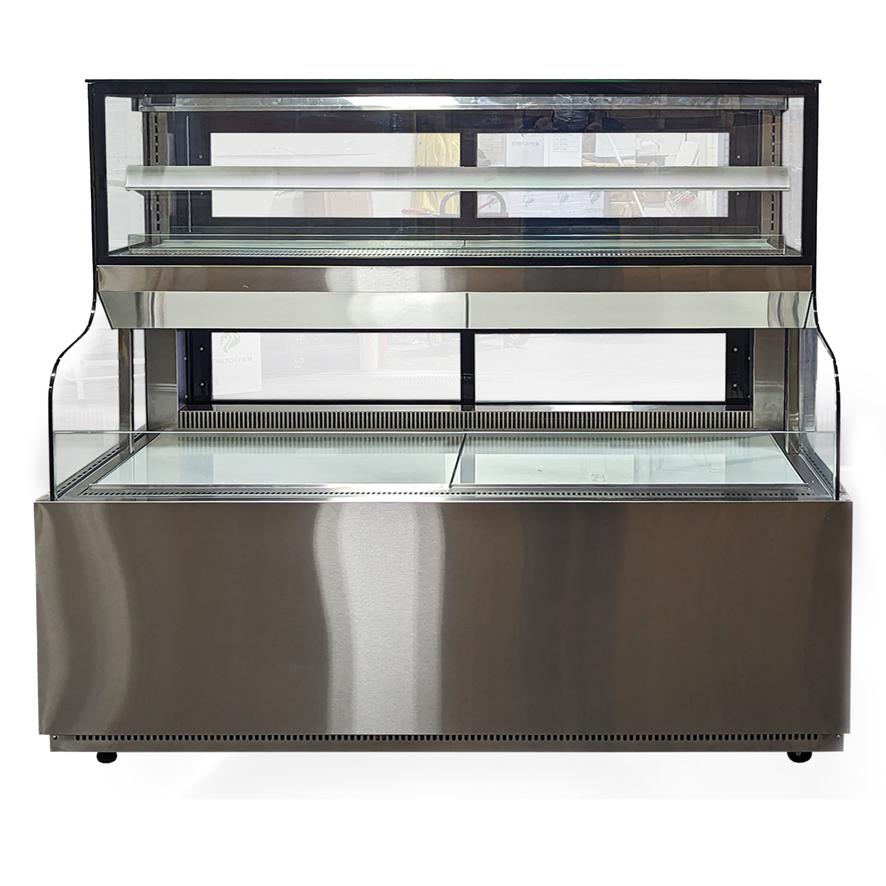 71 in. Commercial Refrigerator, Open Air Sandwich Refrigerated Merchandiser NSF ETL Grab and Go Display 23 Cu.Ft.