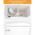 thumbnail image 2 of ZOURIH 3 Pcs Universal Metal Front Mount Toilet Handle Replacement Kit, Brass Toilet Flush Tank Lever for Most Toilets, Chrome,White, 2 of 5