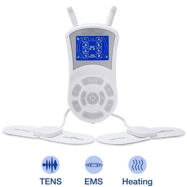 Easy@Home 3-in-1 Rechargeable Tens Unit with Heated Electrode Pads, 1 Count,  Ehe018