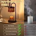 thumbnail image 6 of Candle Warmer Lamp with Timer, Desert Themed Stained Glass Window Beautiful Sunset Non-slip Wireless Remote Control Wax Melts Warmer with 4 Bulbs for Home Office Dorm, Birthday Gifts for Women, 6 of 7