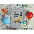 thumbnail image 5 of 3rd Birthday Shirt Boy 3 Year Old Construction Party Toddler Boys Shirts 2T Gray, 5 of 7