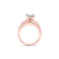 thumbnail image 3 of 10kt Rose Gold Princess Diamond Cluster Bridal Wedding Engagement Ring 1 Cttw, 3 of 4
