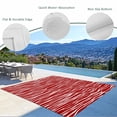 thumbnail image 3 of Red Striped Outdoor Rug for Patio/Deck/Porch, Non-Slip Large Area Rug 4 x 6 Ft, Classic Minimalist Waves Lines Pattern Indoor Outdoor Rugs Washable Area Rugs, Reversible Camping Rug Carpet Runner, 3 of 8