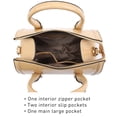 thumbnail image 6 of Shiny Patent Faux Leather Handbags Barrel Top Handle Purse Satchel Bag Shoulder Bag for Women, 6 of 8