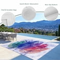 thumbnail image 3 of Purple Leaves Outdoor Rug for Patio/Deck/Porch, Non-Slip Large Area Rug 5 x 7 Ft, Spring Summer Botanical Farmhouse Modern Art Indoor Outdoor Rugs Washable Area Rugs, Camping Rug Carpet Runner, 3 of 8