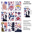 thumbnail image 4 of 4th Of July Window Stickers Removable Independence Day Decor USA Themed Window Clings Temporary Holiday Glass Decals 9pc, 4 of 7
