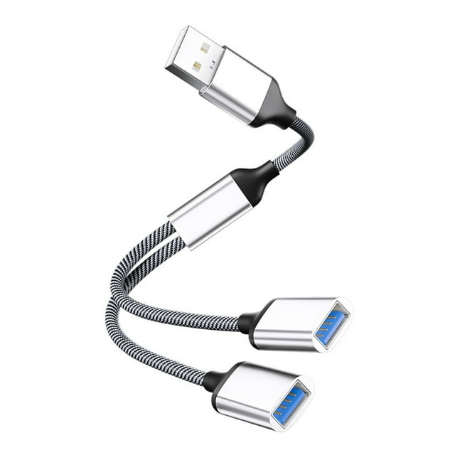 Klonfd USB To Type C Adapter 2 In 1 Port Converter For Fast Charging & 20 Data Transfer Compatible With PC/Laptop/Smartphone