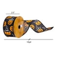 thumbnail image 3 of Vickerman 2.5" x 10 Yards Black Jack O Lantern Ribbon, 3 of 3