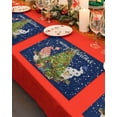 thumbnail image 4 of Christmas Placemats Set of 4, Gnome Xmas Tree Placemat for Dining Table Decorations, Cotton Linen Snowflake Blue Place Mats, Xmas Table Mats for Kitchen Dinner Holiday Party Decor Gift, 4 of 6
