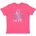thumbnail image 3 of Inktastic Hope Pink Ribbon Breast Cancer Awareness Youth T-Shirt, 3 of 5
