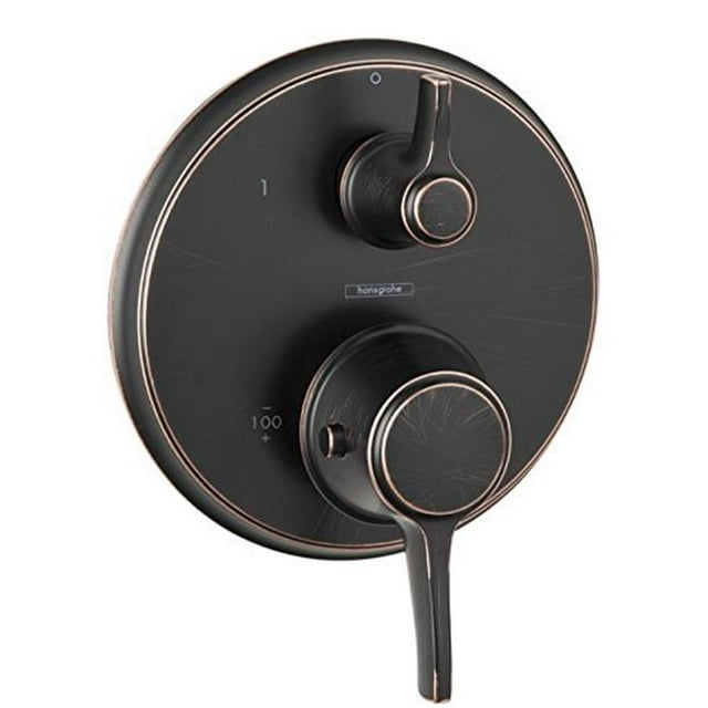 Hansgrohe 15752921 C Thermostatic Shower Trim with Volume Control, Rubbed Bronze