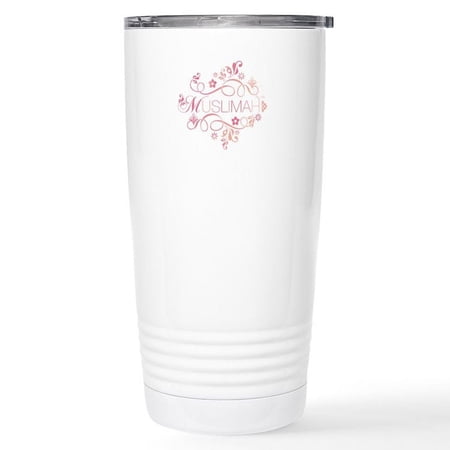 CafePress - Muslimah Pink Floral Items & Stainless Steel Trave - Insulated Stainless Steel Travel Tumbler 20 oz.