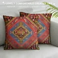 thumbnail image 3 of Nawypu  Throw Pillow Cover Abstract Persian Carpet Tribal and Changing Colors and Arabesque Border Decorative Pillow Case Home Decor Square Pillowcase, 3 of 5