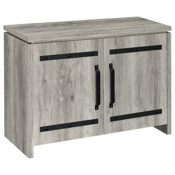 Plethoria Home Grey Driftwood 2-door Accent Cabinet