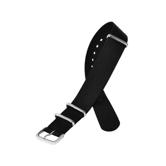 20MM NYLON WATCH BAND STRAP BLACK