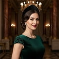 thumbnail image 7 of Jiibva Elegant Velvet Headbands for Women Girls Vintage Crown Hair Bands Wide Hair Hoop Non Slip Head Wraps Hairband Hair Accessories, 7 of 7