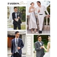 thumbnail image 6 of COOFANDY Men's 2 Piece Suits Classic Fit 2 Button Dress Suits Tuxedo Jacket Blazer Suit for Wedding Dinner Prom, 6 of 15