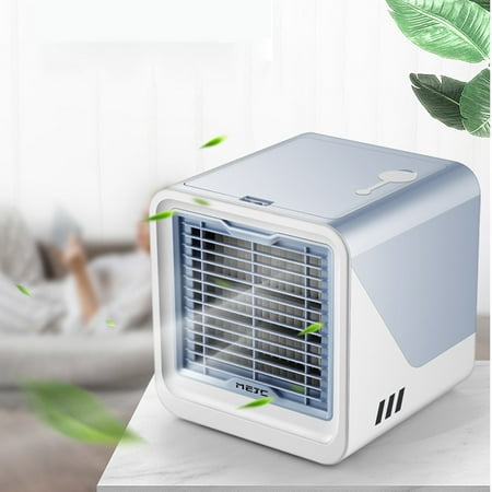 

2023 Summer Savings Clearance! WJSXC Portable Evaporative Cooler Fan 3 Speeds USB Powered Desk Cooler for Personal Space Cooling Rechargeable Battery Small Misting Cooler for Room Desk office Blue