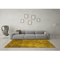 thumbnail image 3 of Ahgly Company Machine Washable Indoor Rectangle Oriental Yellow Industrial Area Rugs, 3' x 5', 3 of 4