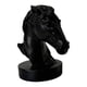thumbnail image 1 of Estatua de cabeza de caballo, figura coleccionable, deportes ecuestres, escultura animal sencilla Negro, 1 of 9