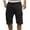 Black, variant on Annhoo Mens Cargo Shorts Casual Drawstring Pleated Solid Color Golf Short Pants with Pockets Soft Clothes