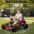thumbnail image 4 of East doll 24V Ride On Toys Car for Big Kids Aged 3+, Electric Kart, Power 2X200W Motors, 4 Wheels, Remote Control, Gas Pedal & Brake, 5MPH, Race Car Ride on for Boys Girls Gift, Pink, 4 of 5