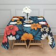 thumbnail image 3 of Pioneer Flower Floral Print Pattern Square Tablecloth,Waterproof Square Table Cover,Wipeable Spillproof Washable Table Cover for Home Kitchen Party Decor 52"x52"(132x132cm), 3 of 6