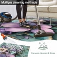 thumbnail image 5 of Purple Floral Outdoor Rug 4x6 Ft - Reversible Patio Rug Outdoor Camping Rugs, Spring Leaves Botanical Vintage Walls Washable Indoor Outdoor Area Rugs, Non-Slip Outdoor Carpet Runner for Deck/Porch, 5 of 8