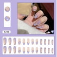 thumbnail image 5 of Juego de parches de uñas HUOGUO, morado, duradero, 24 piezas para mujer, 5 of 5